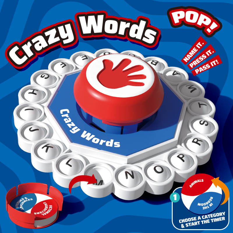Quick Games Party - Crazy Alphabet Letter Pressing Board Game