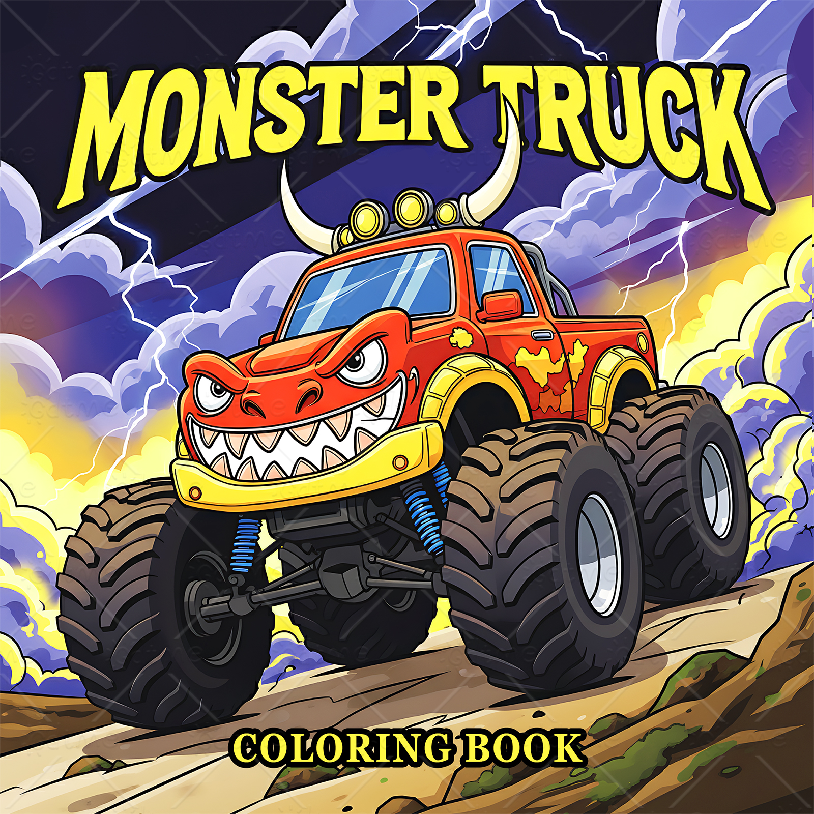 Party Games Quiz - MONSTER TRUCK Coloring Book for Adults