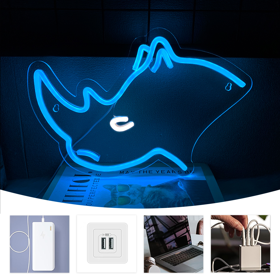 Rhino Led Neon Sign, Animal Ic - Zoo Party Games ulasan dan harga