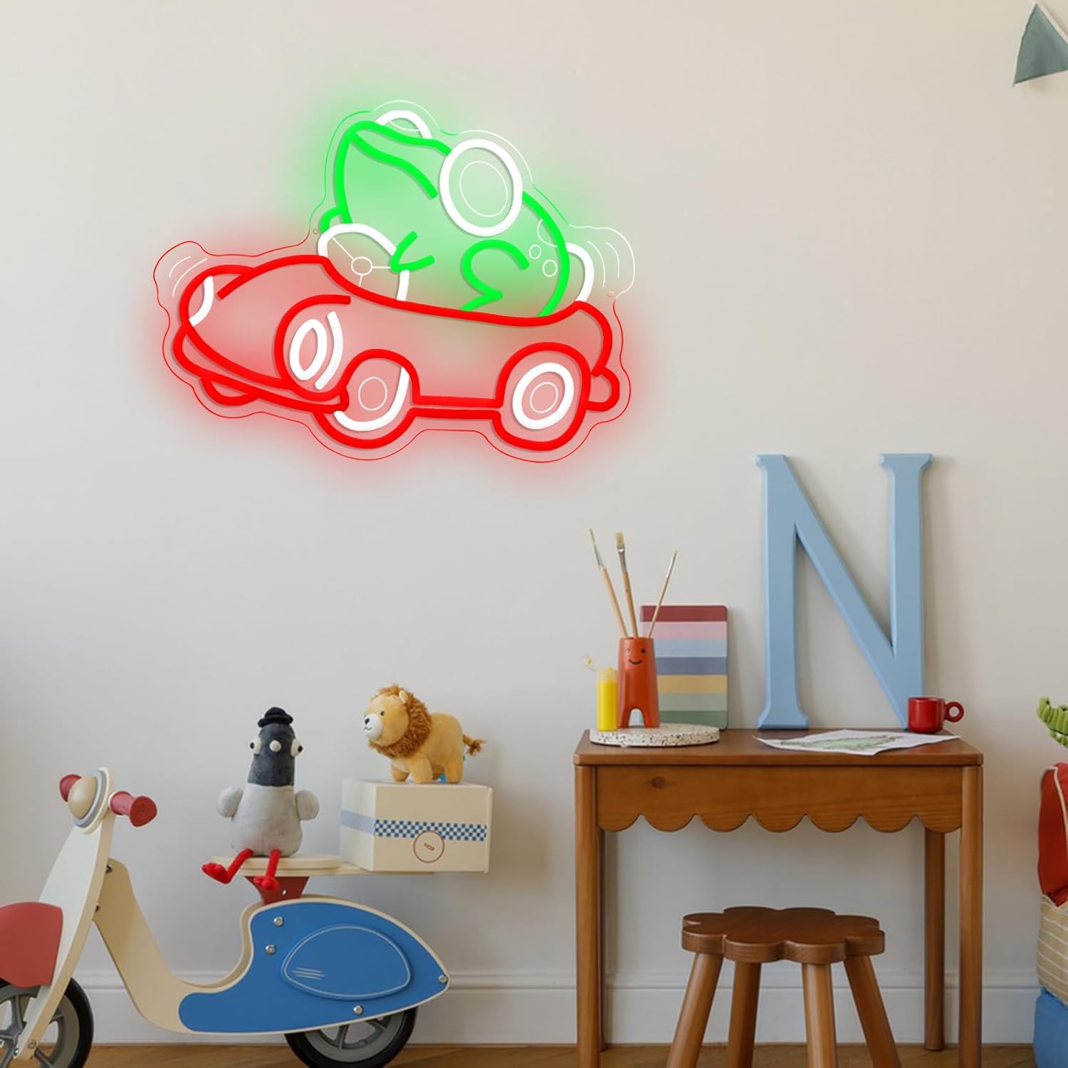 Frog Driving Car Neon Sign Art - Party Games Gifts ulasan dan harga