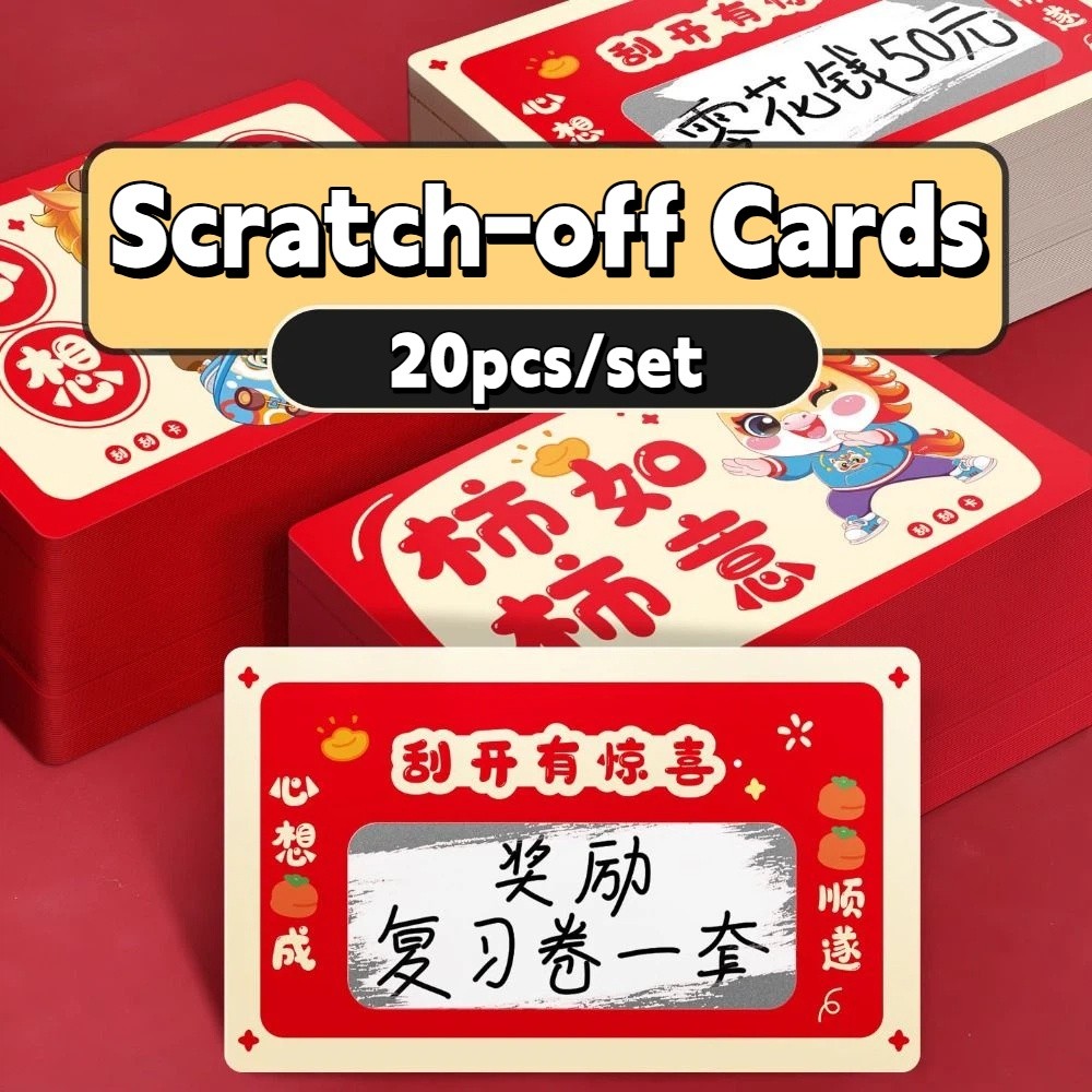 20pcs Zodiac Horse Scratch-off - Zodiac Party Games ulasan dan harga
