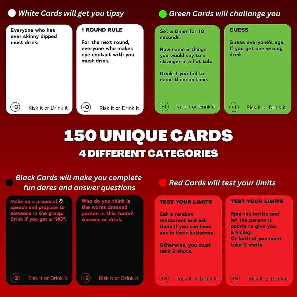Risk It Or Drink It Fun Party  - Party Games Adults Drinking ulasan dan harga