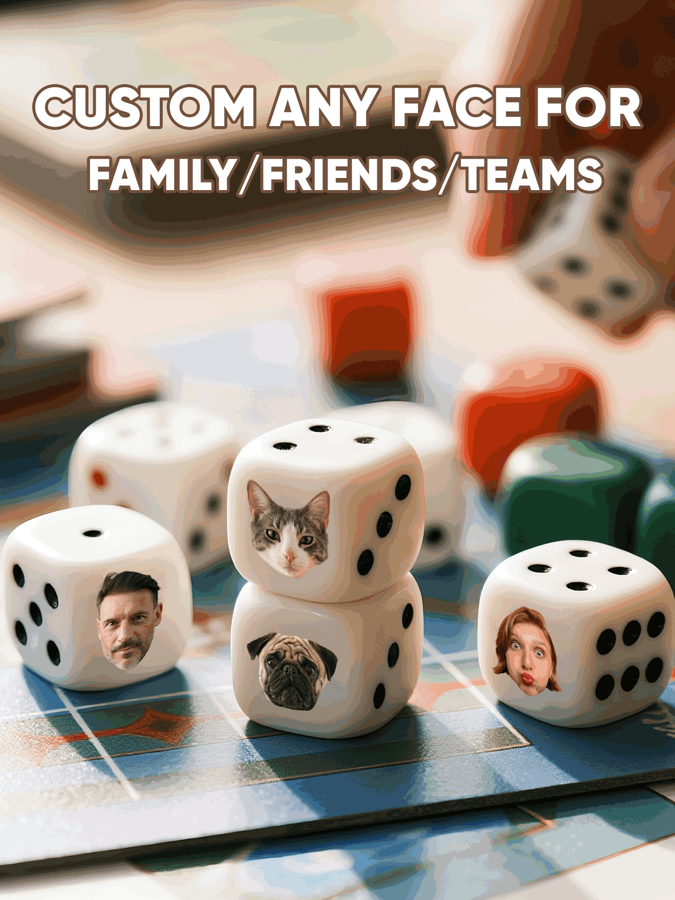 Custom Face Dice Personalized  - Party Games Graduation ulasan dan harga
