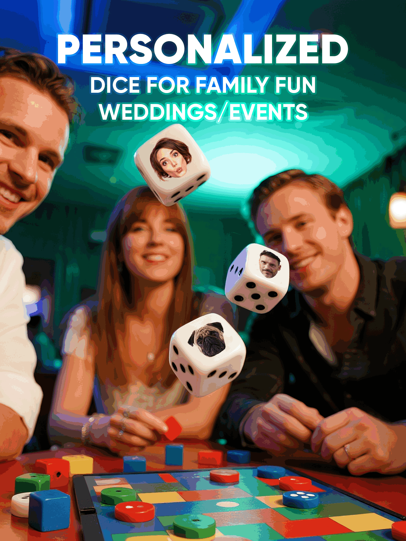 Custom Face Dice Personalized  - Party Games Graduation ulasan dan harga