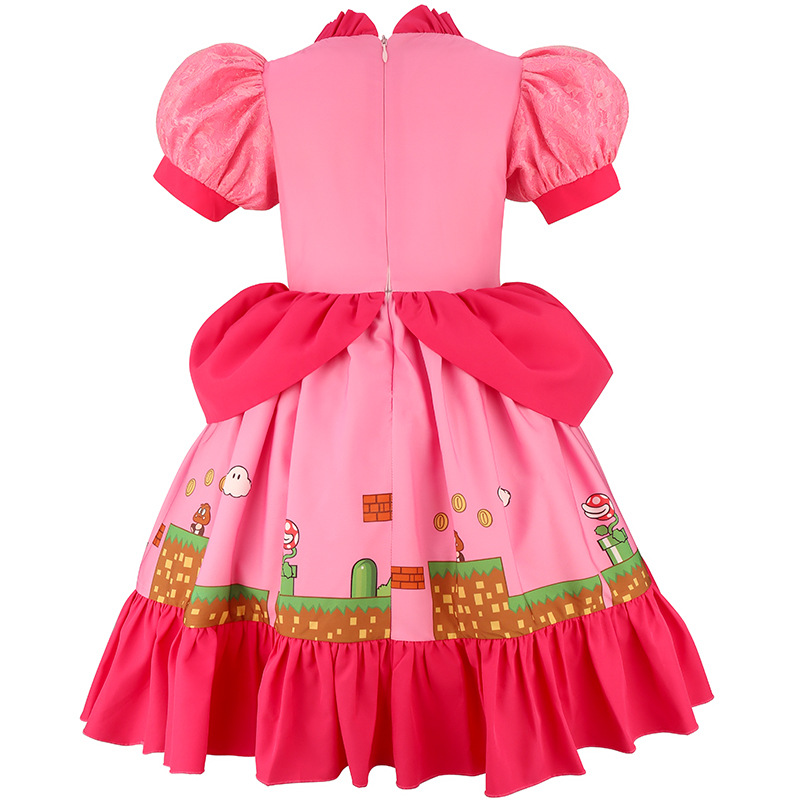 Princess Peach Costume Dress w - Party Games Quiz ulasan dan harga