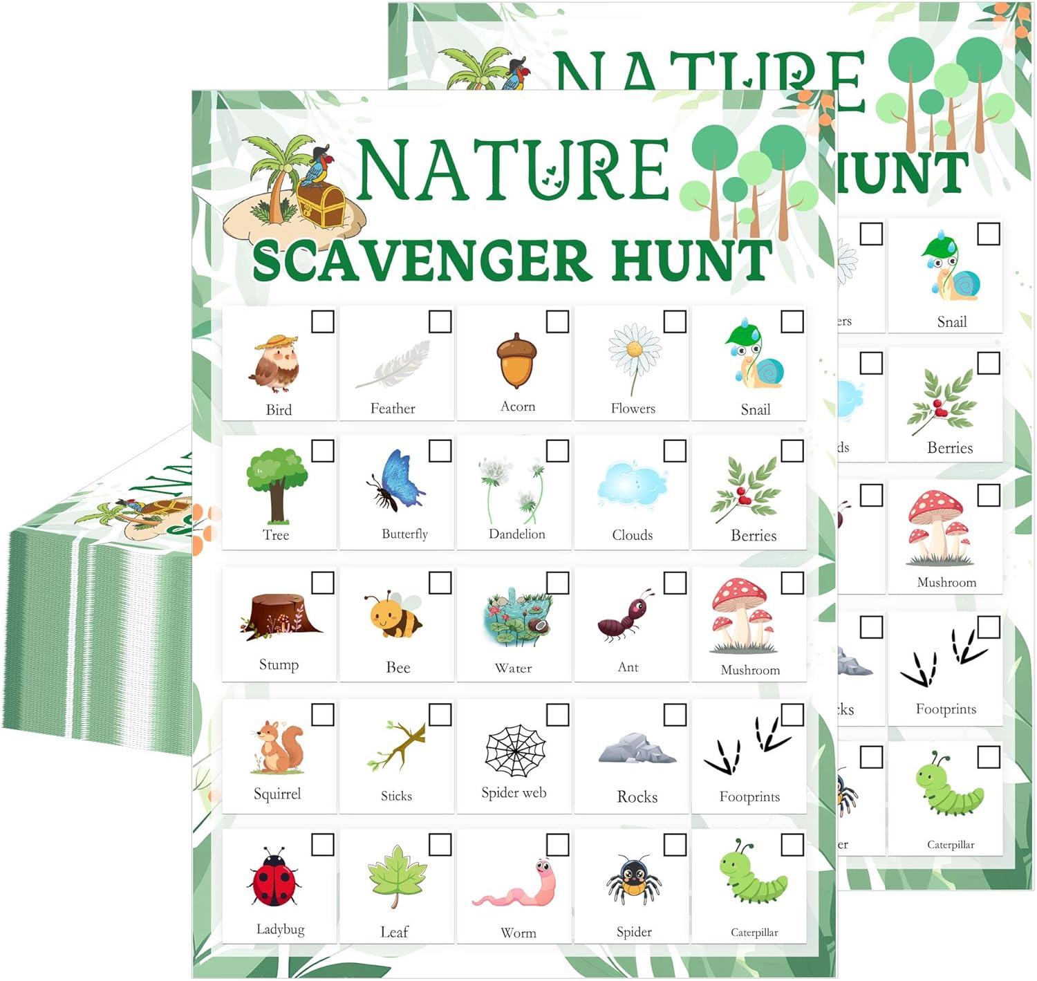 Nature Scavenger Hunt Card 5 x - Scavenger Hunt Card ulasan dan harga