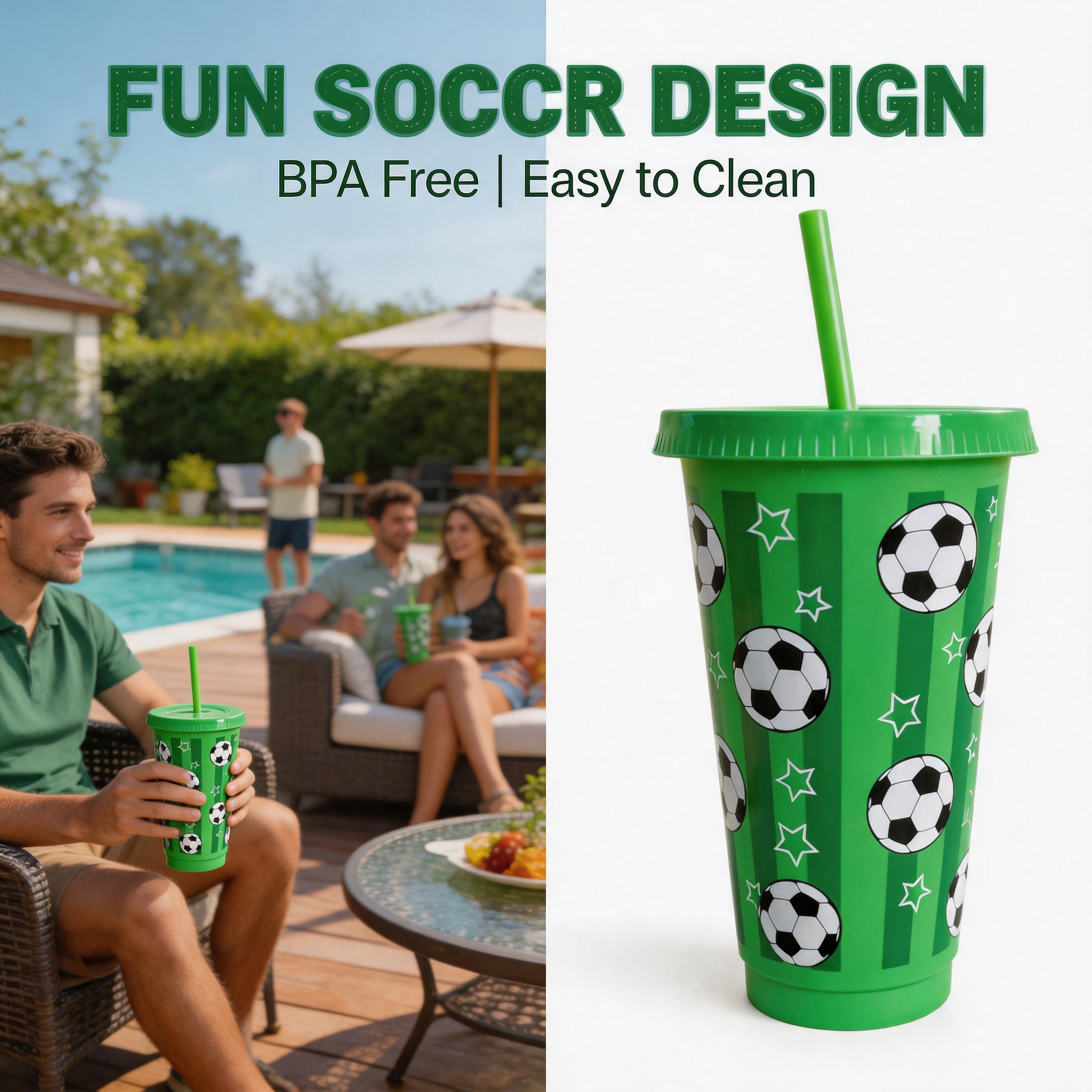 6/12Pcs 710ML Plastic Football - Party Games Adults Drinking ulasan dan harga