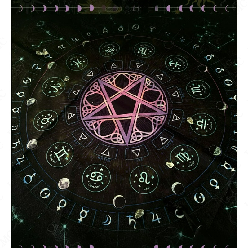 Tarot Tablecloth Mandala Flowe - Zodiac Party Games ulasan dan harga