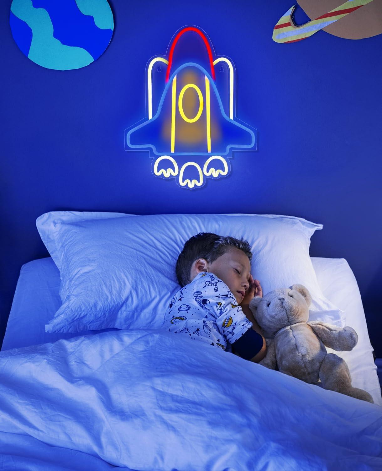 Rocket Neon Sign USB Neon Ligh - Party Games Gifts ulasan dan harga