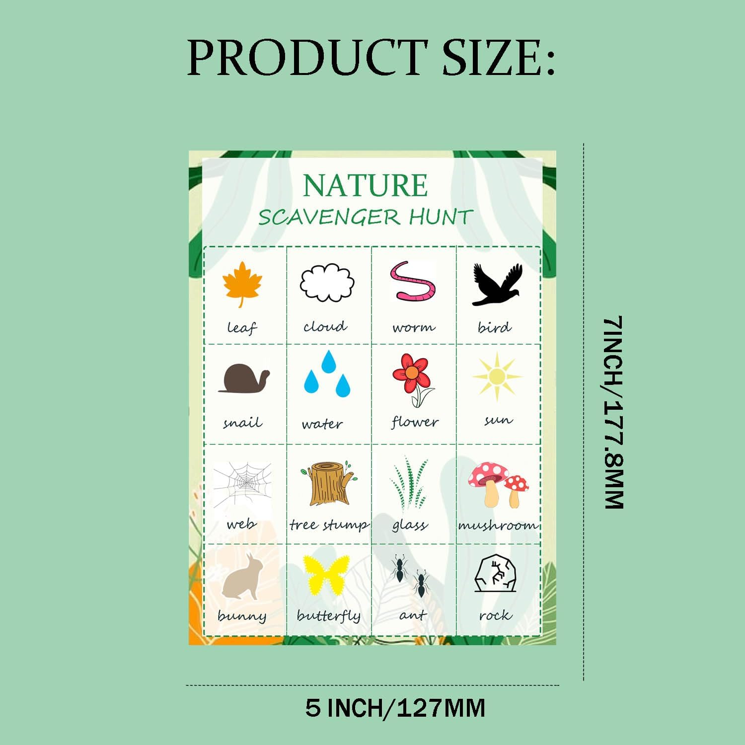 Nature Scavenger Hunt Cards Na - Scavenger Hunt Card ulasan dan harga