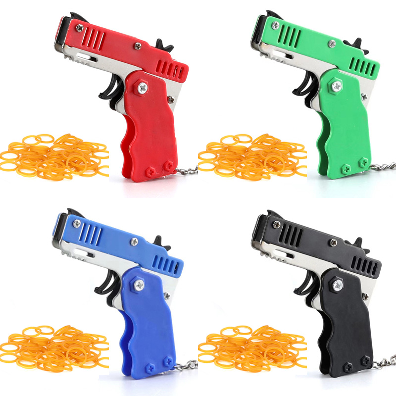 Mini Keychain Rubber Band Gun  - Party Games Quiz ulasan dan harga
