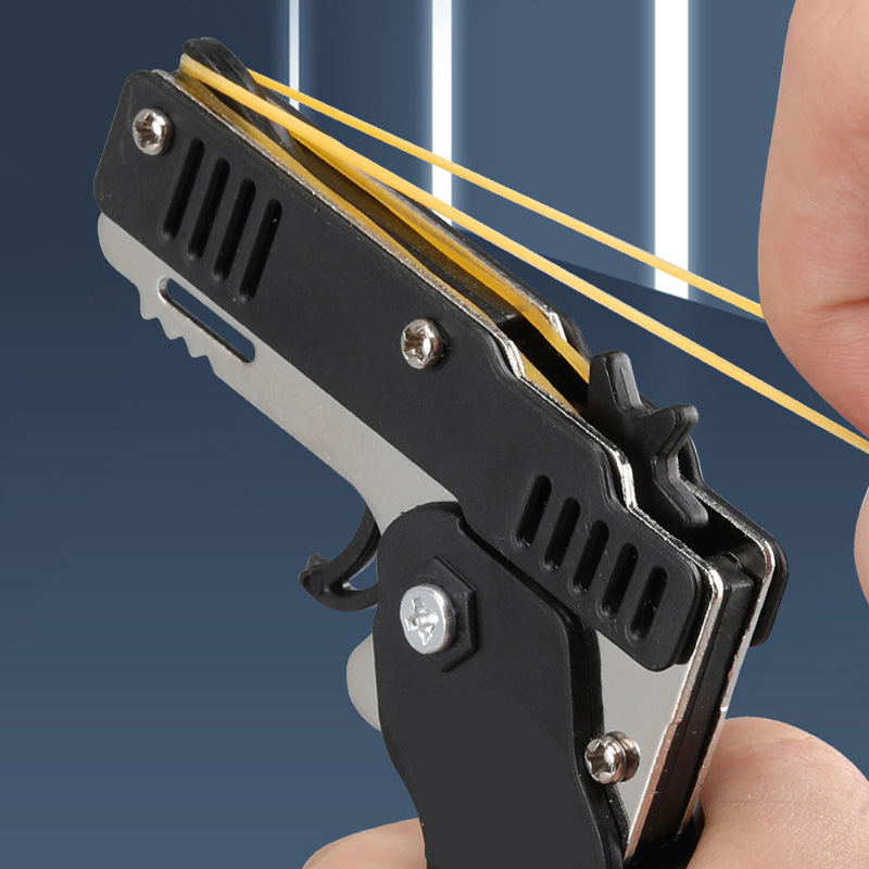 Mini Keychain Rubber Band Gun  - Party Games Quiz ulasan dan harga