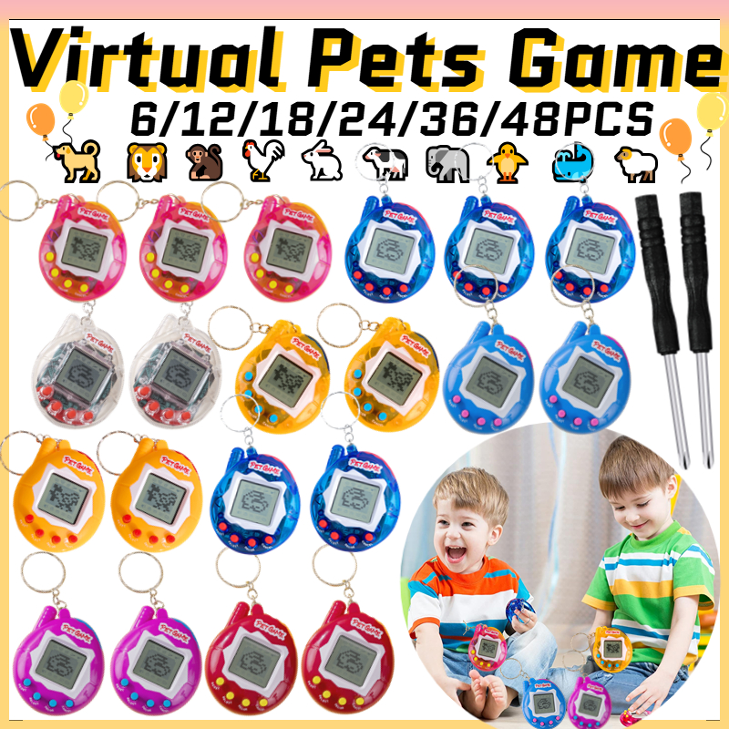 6-48PCS Virtual Pet Keychain D - Party Games Quiz ulasan dan harga
