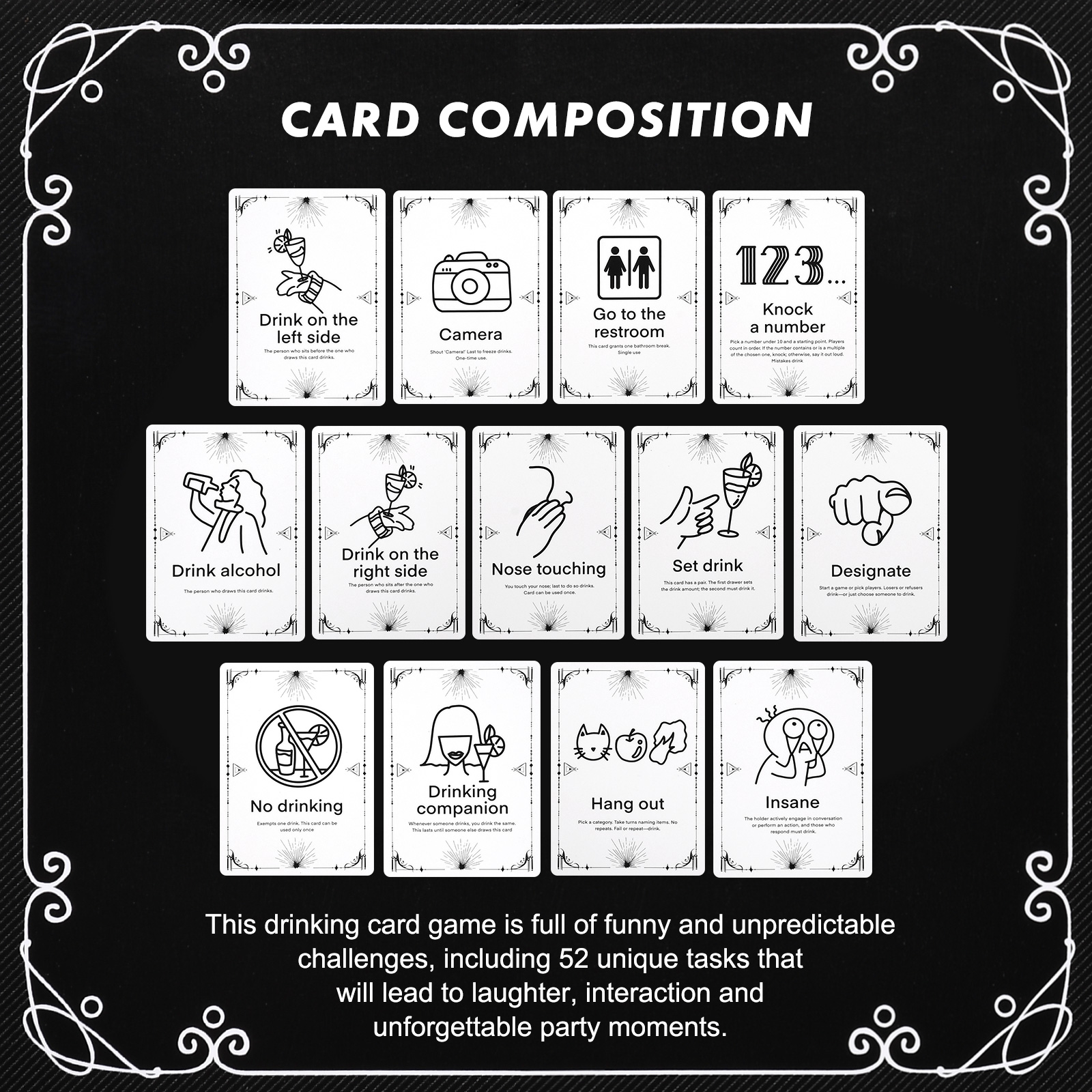 Adult Drinking Game Cards – 52 - Party Games Adults Drinking ulasan dan harga