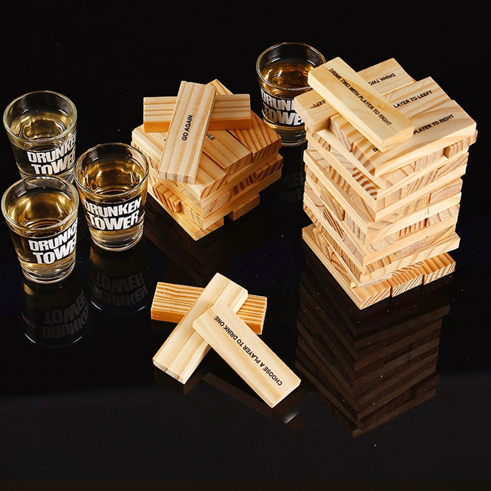 Wooden Stacking Drinking Game  - Party Games Adults Drinking ulasan dan harga