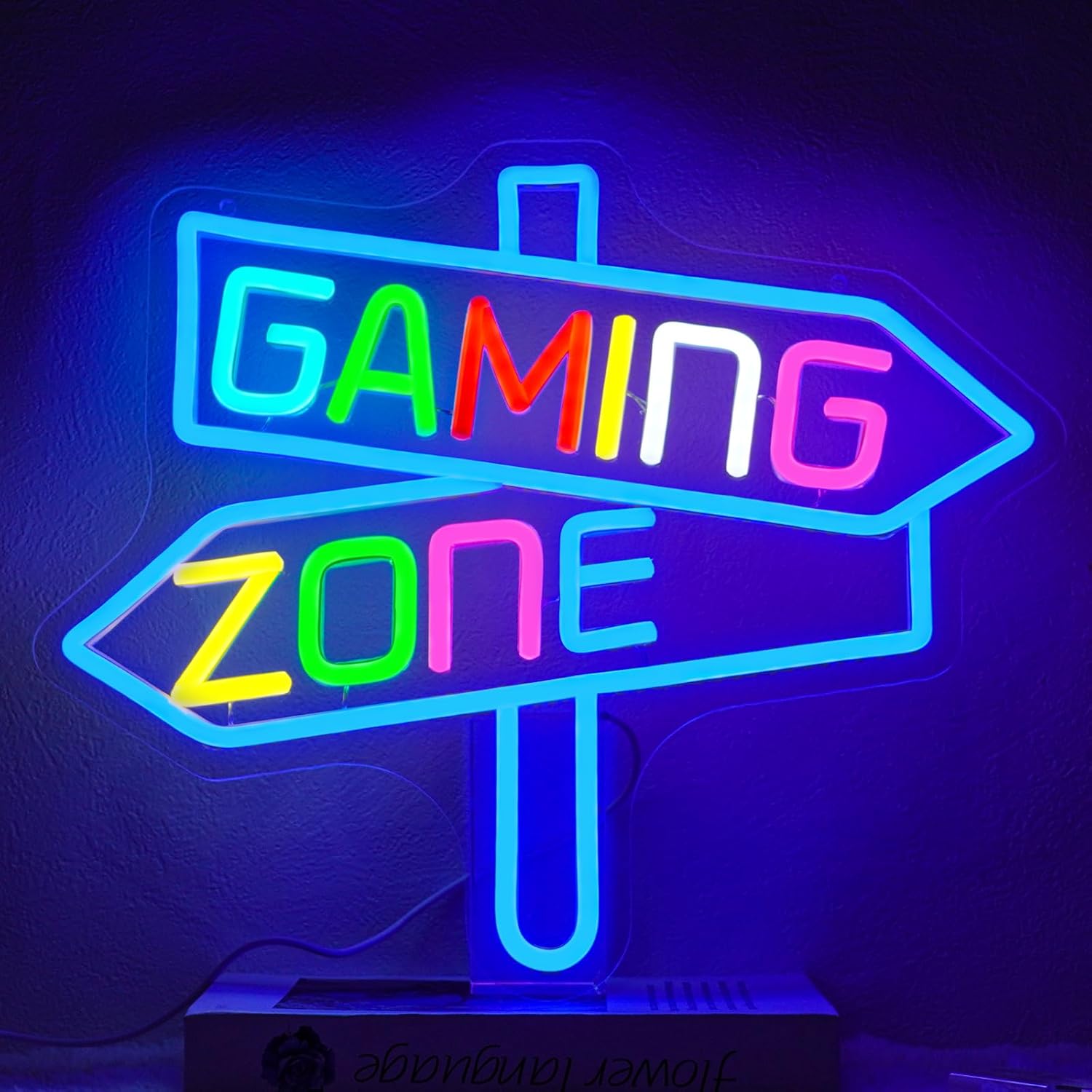 Gaming Zone Neon Sign USB LED  - Party Games Gifts ulasan dan harga